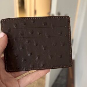 Elegant Brown Leather Card Holder